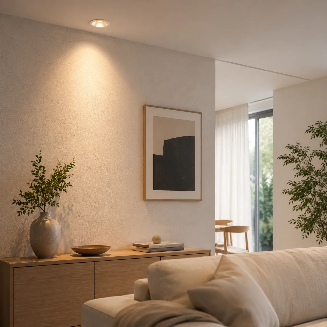 Downlights LED empotrados y de superficie