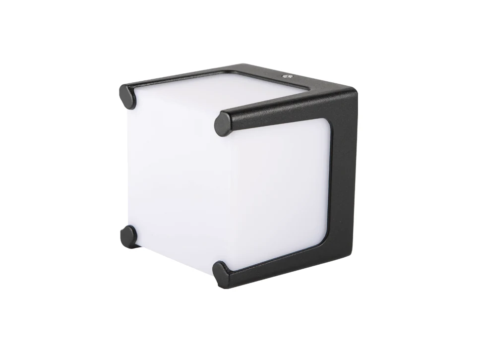 Aplique exterior cuadrado 12W negro, neutra 4000K