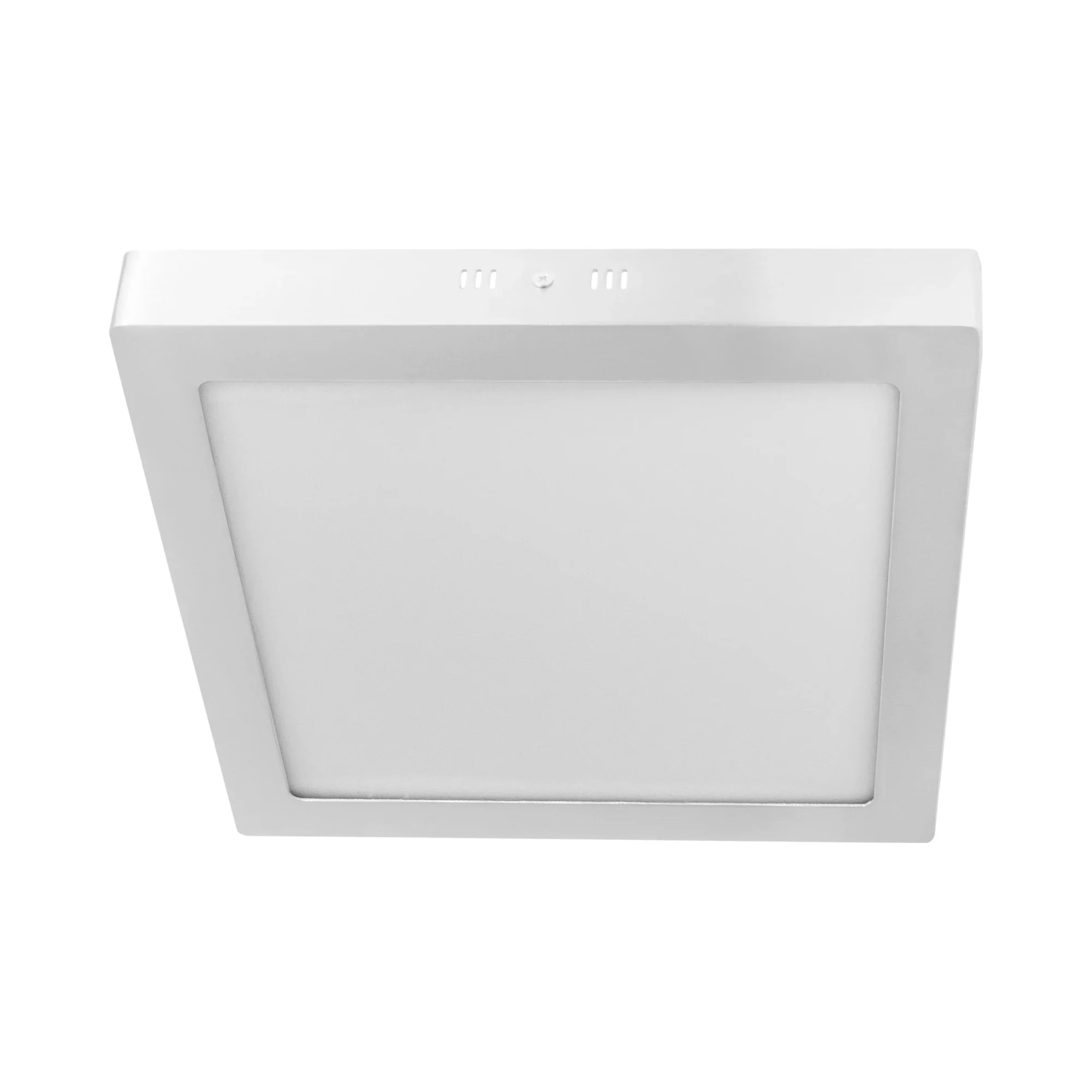 Downlight LED de superficie cuadrado blanco 18W, luz cálida