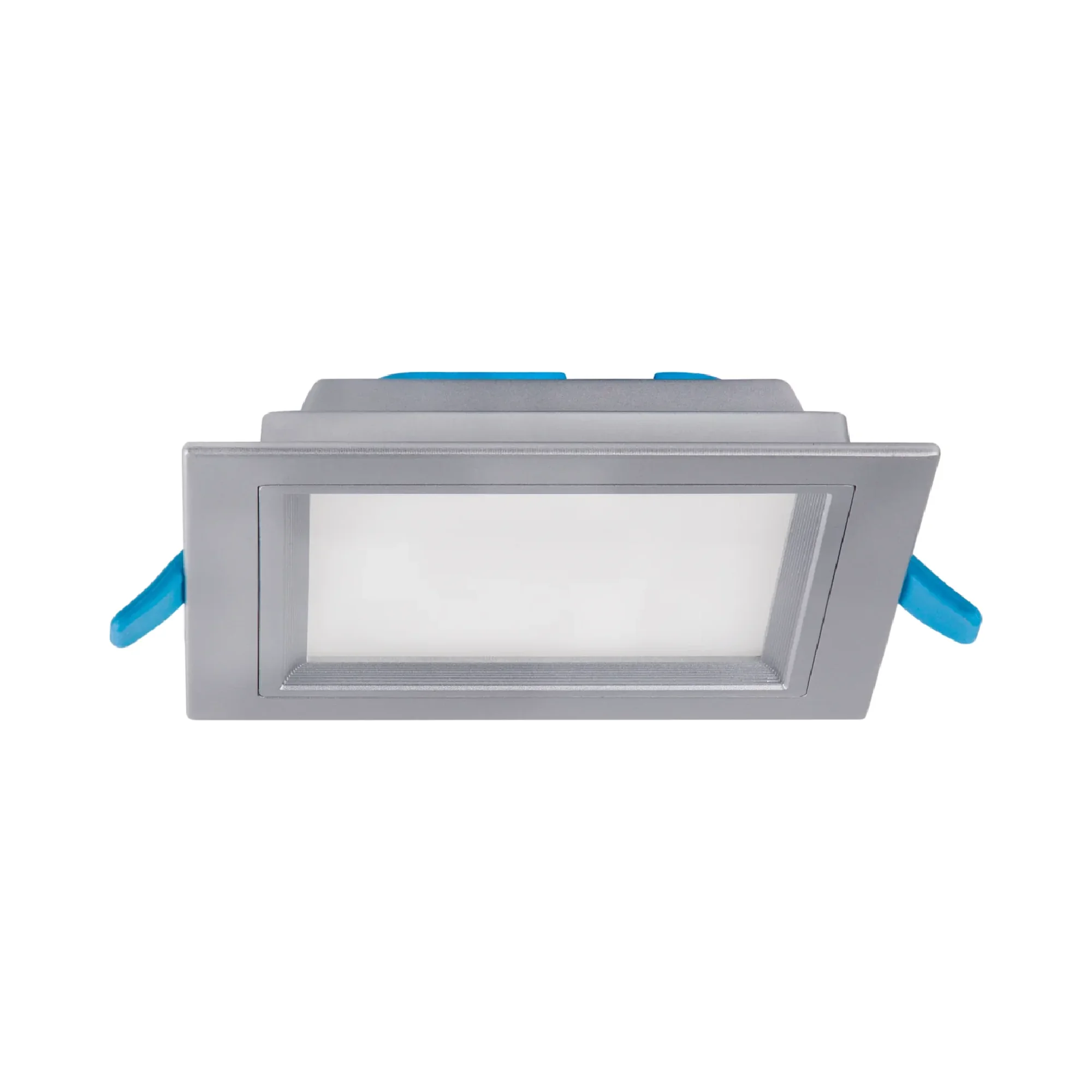 Downlight LED empotrable cuadrado plano gris 9W