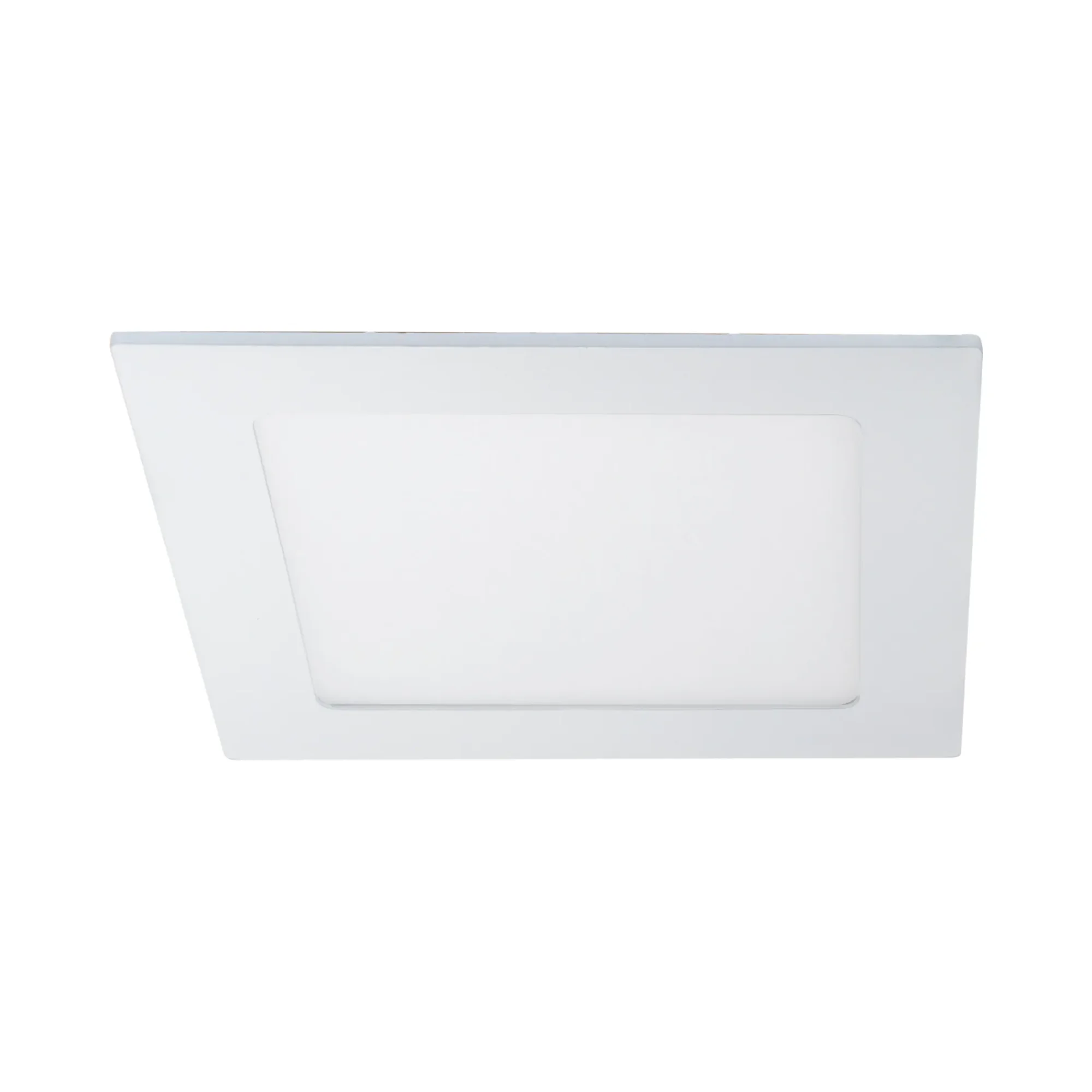 Downlight LED empotrable cuadrado extraplano blanco 18W, luz neutra