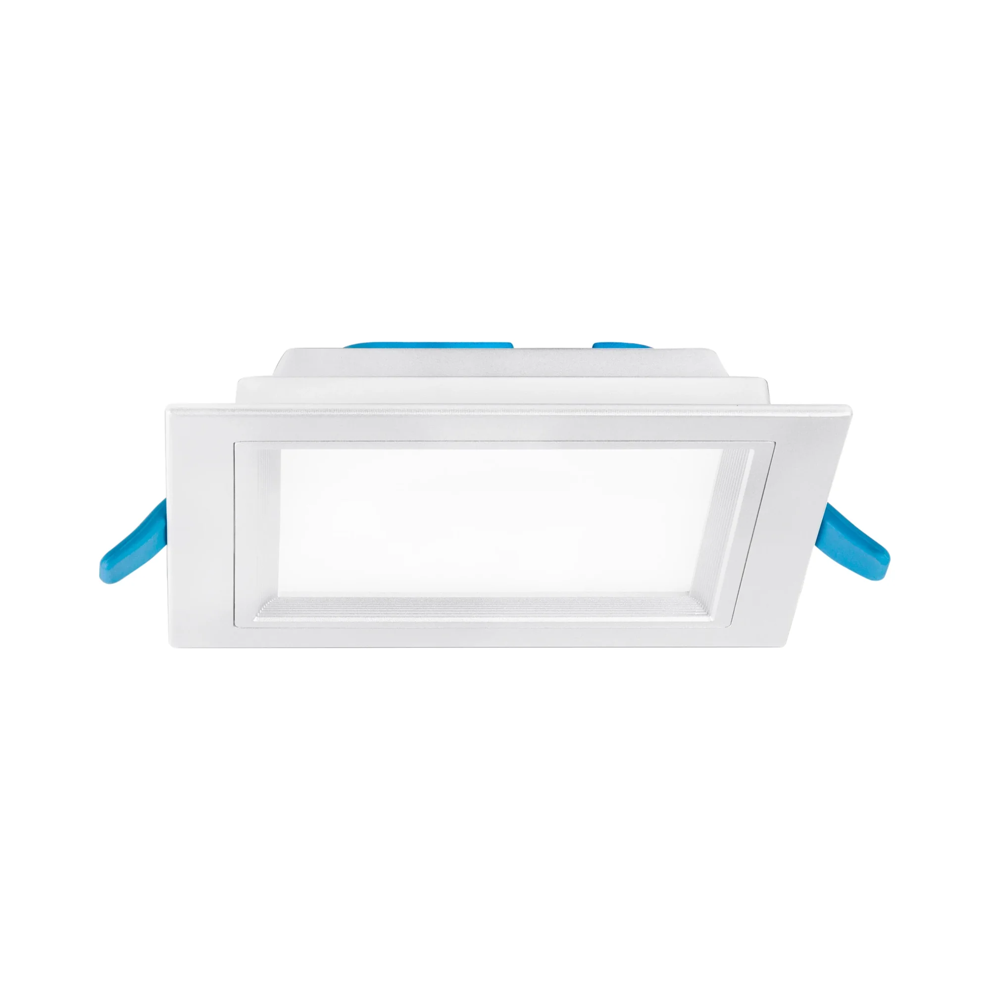 Downlight LED empotrable cuadrado plano blanco 9W