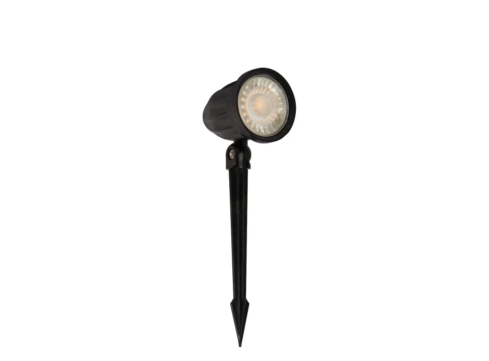Foco LED con pincho 7W negro, neutra 4000K