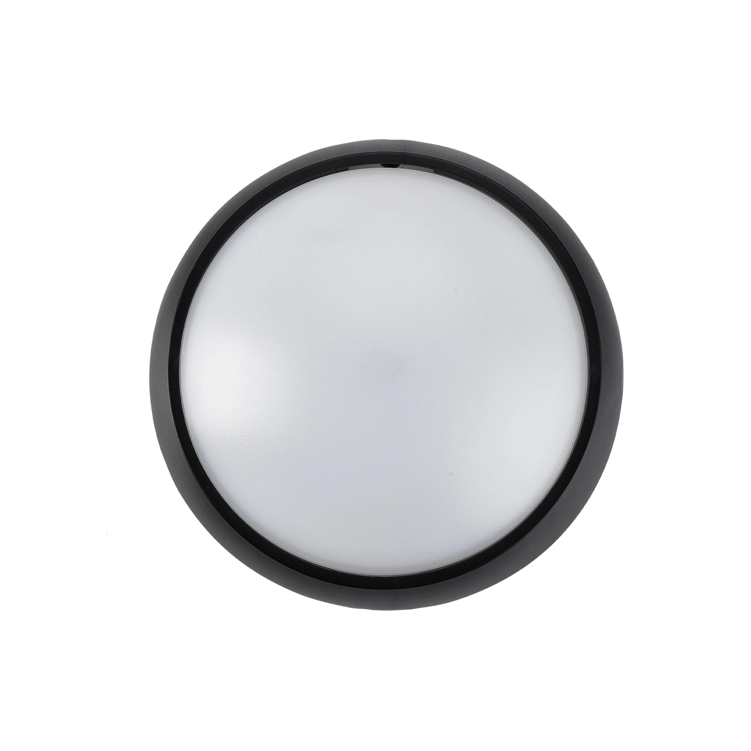 Plafón exterior LED negro 15W, luz cálida