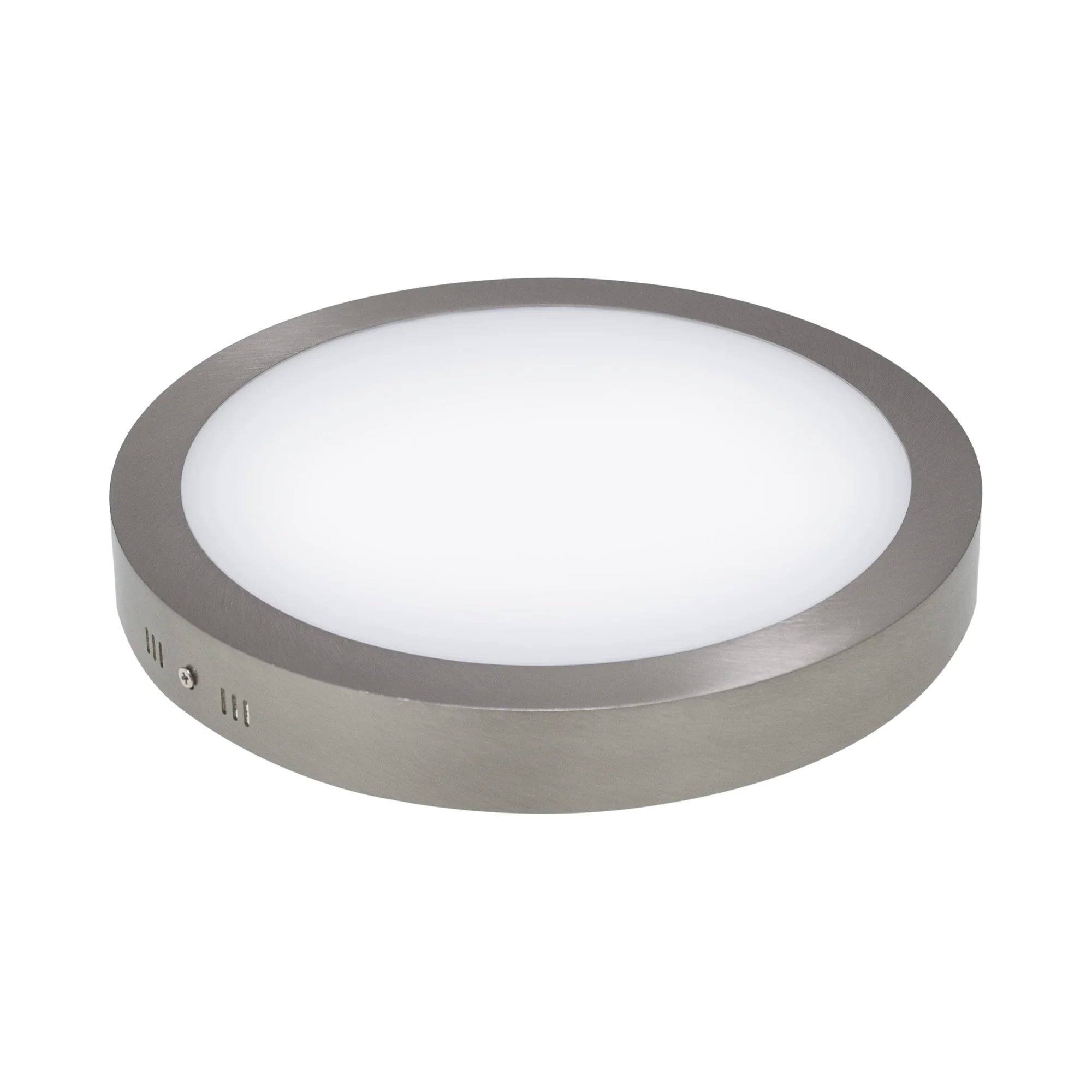 Plafón LED redondo de superficie gris 24W, luz cálida