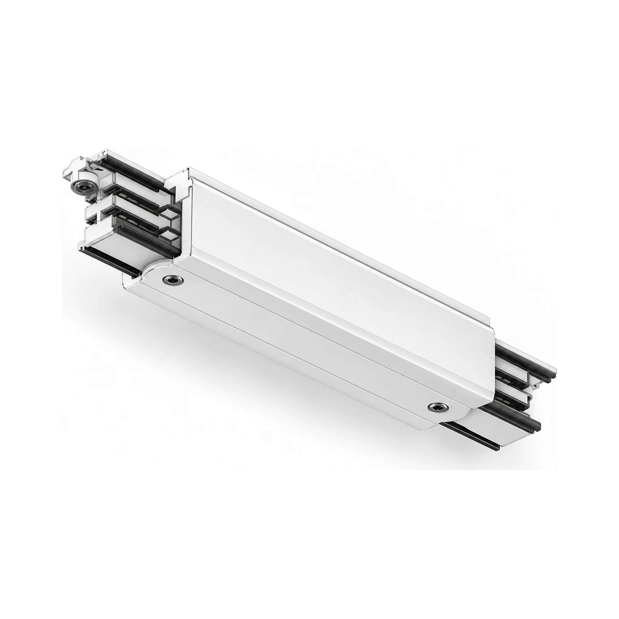 Conector lineal externo para carril trifásico, blanco