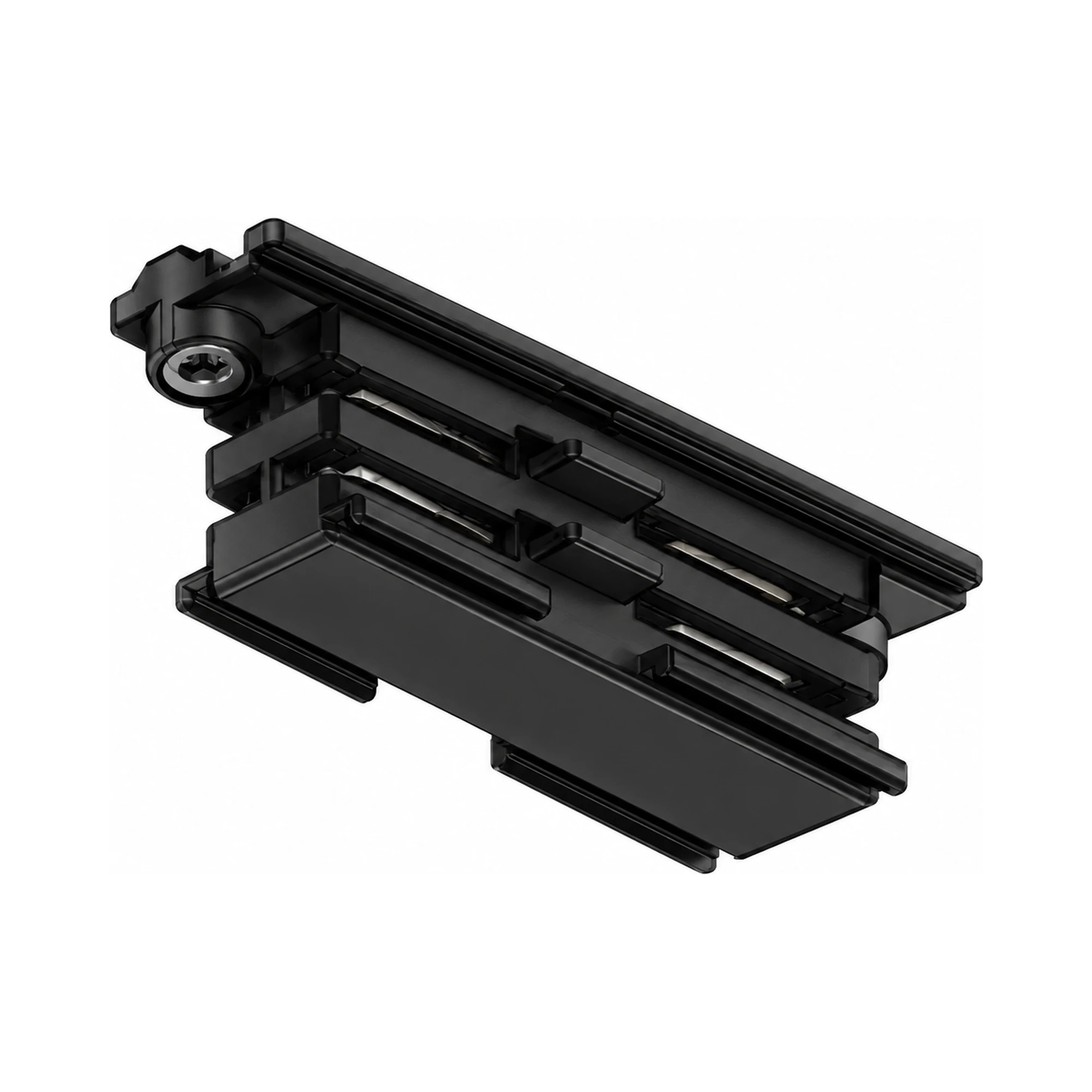 Conector lineal interno para carril trifásico, negro