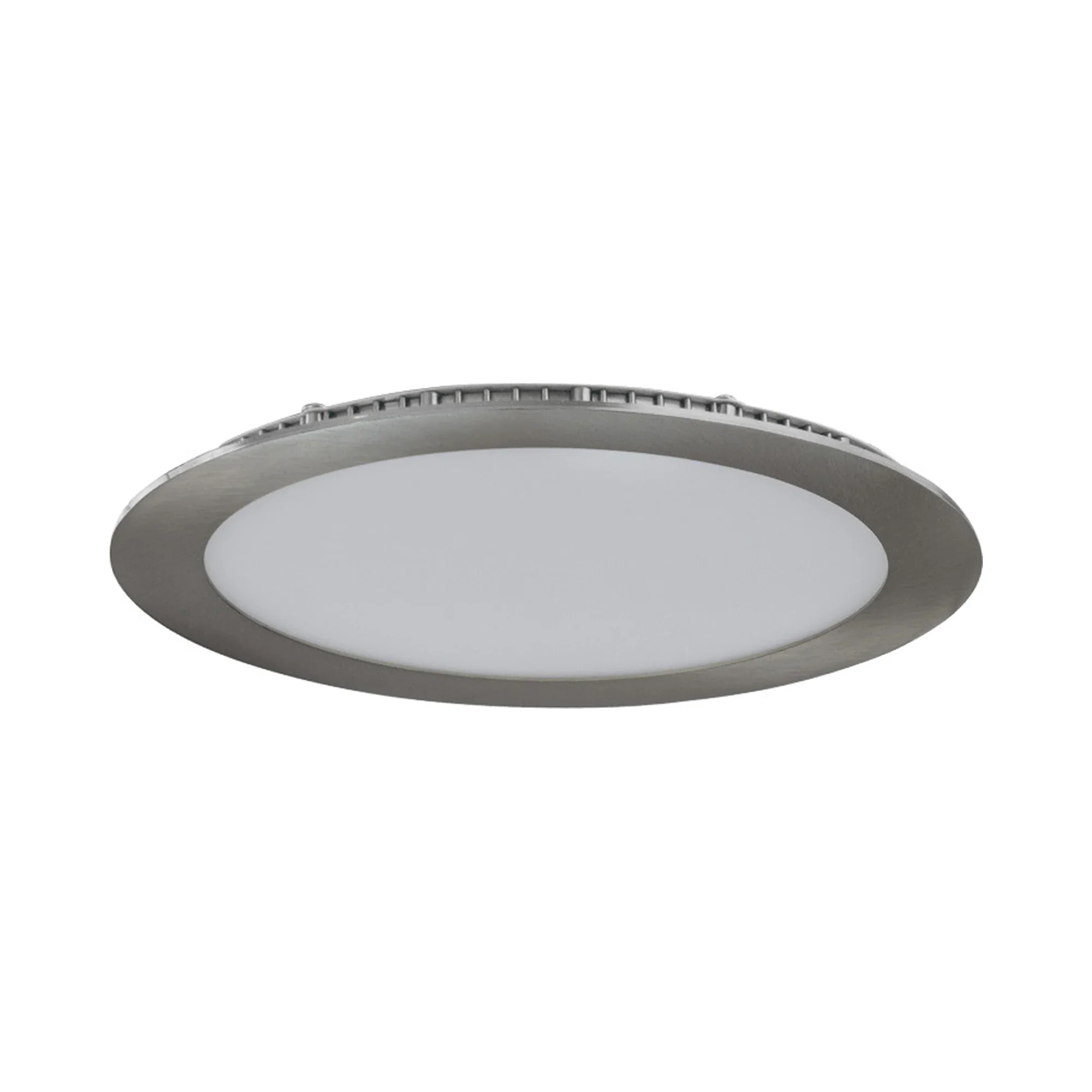 Downlight LED empotrable circular níquel 9 W, luz cálida 3000K